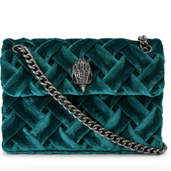 Kurt Geiger Teal Velvet Shoulder Bag - NWT - Picture 12 of 12